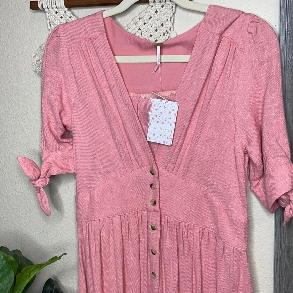 “Pink flower” long dress